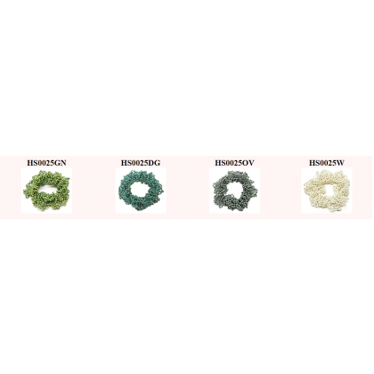 Scrunchy - 10-Dozen Plastic Beads Scrunchy - Assorted Colors - HS-PlasticBead